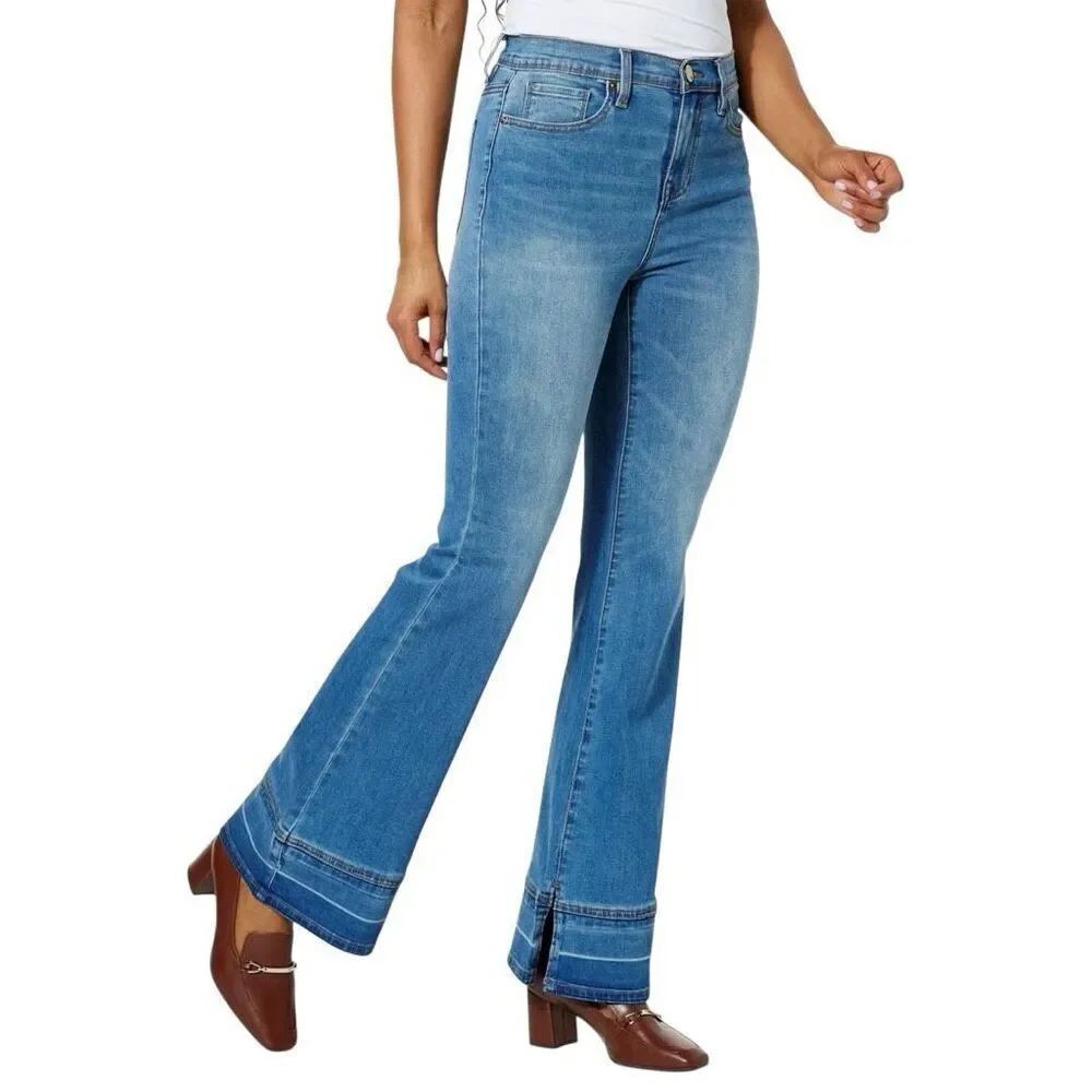 DG2 by Diane Gilman New Classic Stretch Denim Flare Jeans size 18W NWT